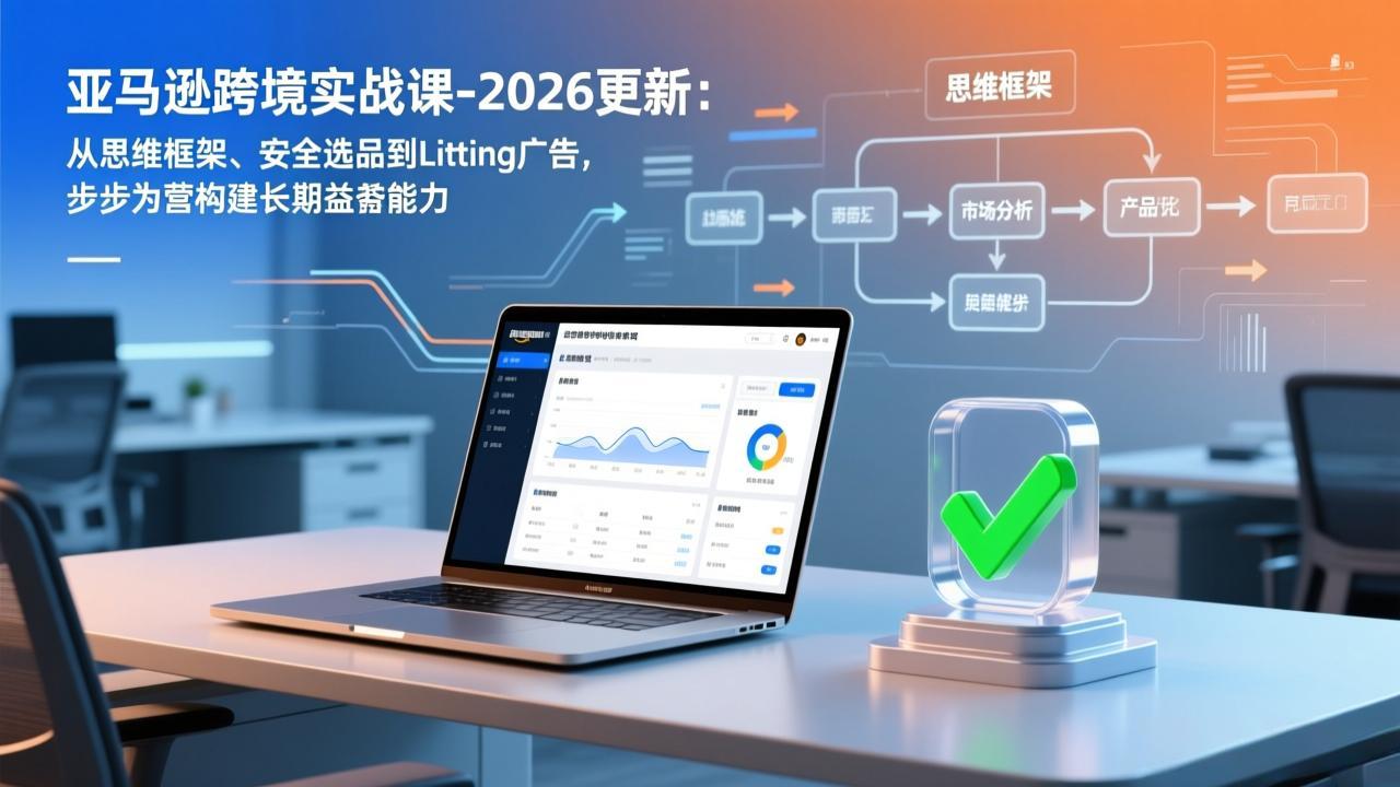 亚马逊跨境实战课-2026更新：从思维框架、安全选品到Listing广告，步步为营构建长期盈利能力-鸿雁学习网