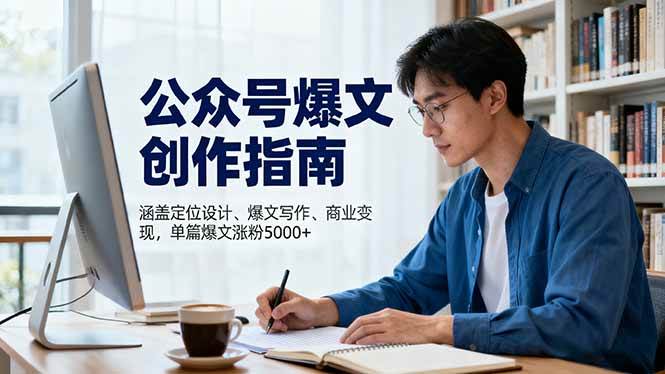 （16380期）公众号爆文创作指南，涵盖定位设计+爆文写作+商业变现，单篇爆文涨粉5000+-鸿雁学习网