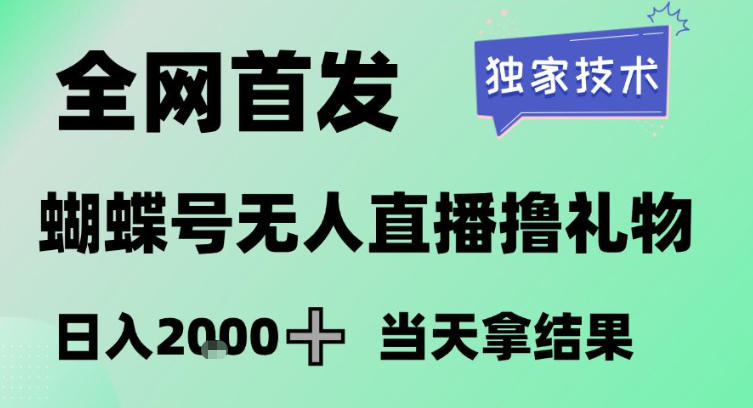 2026最新蝴蝶号无人直播掘金，独家技术，全网首发小白做了一个月收益3W，长期稳定可做【揭秘】-鸿雁学习网