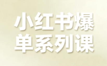 小红书爆单系列课，聚焦小红书电商全链路增长-鸿雁学习网