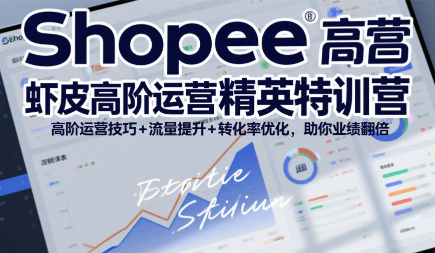 Shopee虾皮高阶运营精英特训营，高阶运营技巧+流量提升+转化率优化，助你业绩翻倍-鸿雁学习网