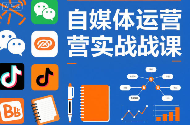 自媒体运营实战课，掌握一套系统的自媒体运营底层方法论，成为优秀的内容创作者-鸿雁学习网