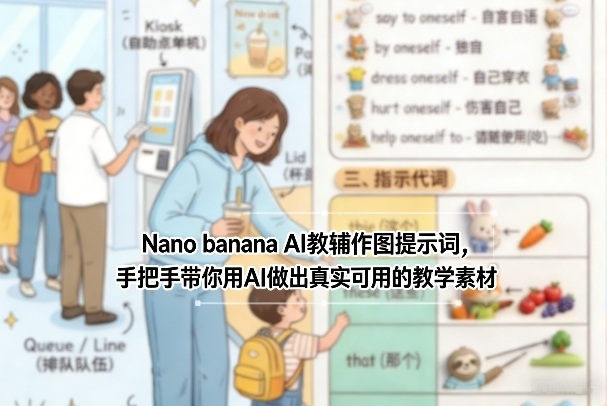 Nano banana AI教辅作图提示词，手把手带你用AI做出真实可用的教学素材-鸿雁学习网