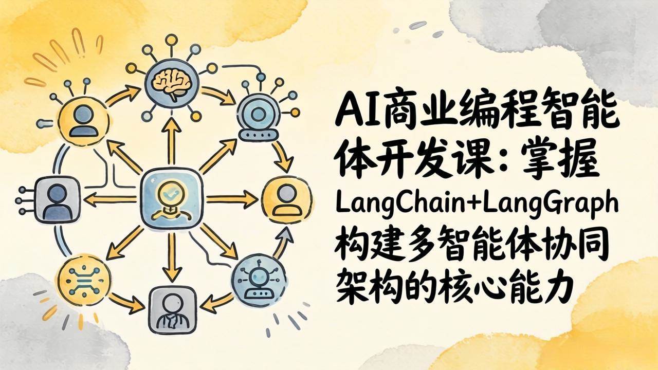 (17608期)AI商业编程智能体开发课:掌握LangChain+LangGraph构建多智能体协同架构的核心能力-鸿雁学习网