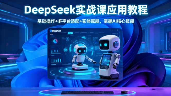 （16391期）DeepSeek实战课应用教程、基础操作+多平台适配+实体赋能，掌握AI核心技能-鸿雁学习网