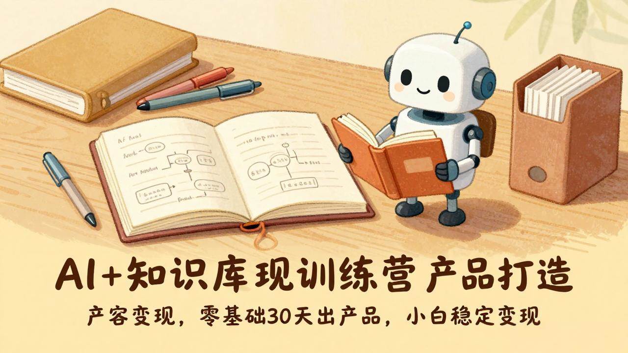 （17323期）AI+知识库变现训练营，产品打造、内容创作、全平台变现，零基础30天出产品，小白稳定变现-鸿雁学习网
