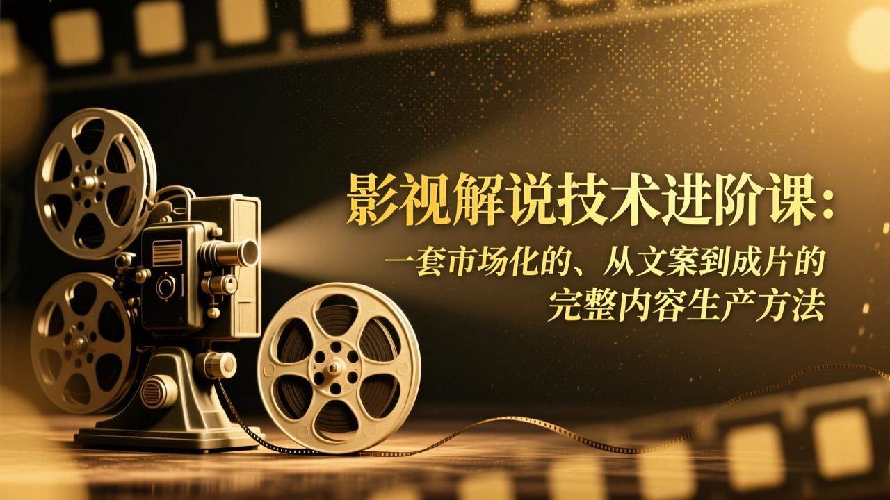 （17185期）影视解说技术进阶课：一套市场化的、从文案到成片的完整内容生产方法-鸿雁学习网