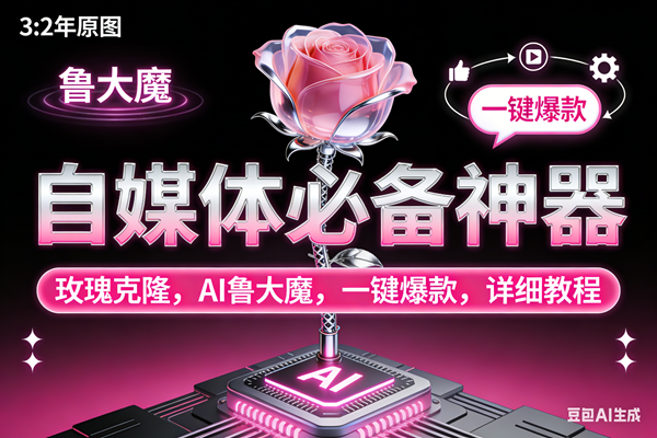 （17153期）玫瑰克隆神器，ai鲁大魔，自媒体必备工具，一键爆款神器，详细教程。-鸿雁学习网