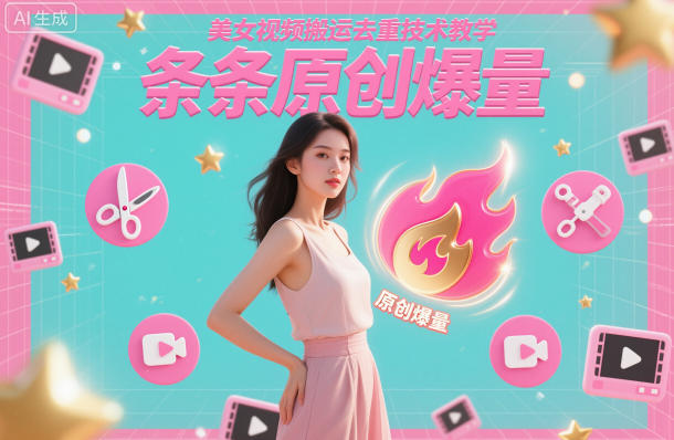 美女视频搬运去重技术教学，条条原创爆量-鸿雁学习网
