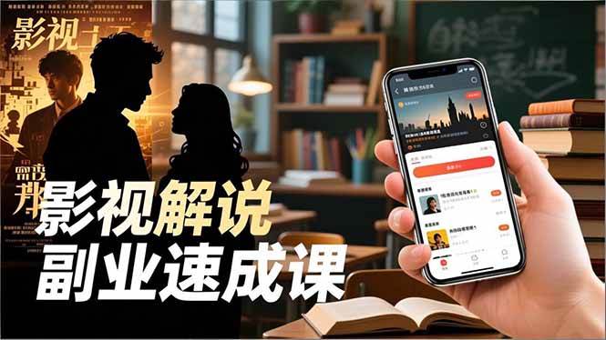 （16740期）Tk影视解说副业速成课，软件安装、全流程实操、爆款预设，新手两周变现-鸿雁学习网