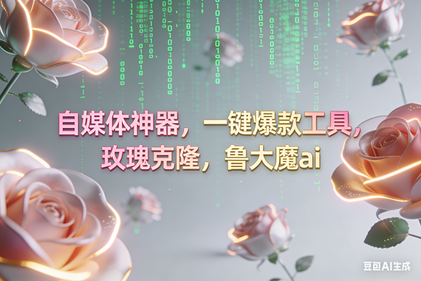 （16957期）ai鲁大魔，自媒体必备的软件，玫瑰克隆神器，一键爆款，详细教程-鸿雁学习网