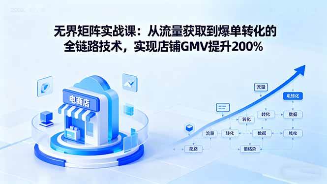 （16104期）无界矩阵实战课：从流量获取到爆单转化的全链路技术，实现店铺GMV提升200%-鸿雁学习网