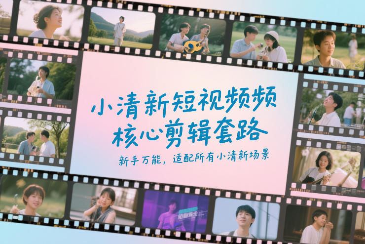 小清新短视频核心剪辑套路，新手万能，适配所有小清新场景-鸿雁学习网