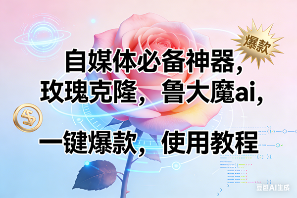 (17261期)玫瑰克隆神器,ai鲁大魔,自媒体必备工具,一键爆款神器,详细教程。 (17261期)玫瑰克隆神器,ai鲁大魔,自媒体必备工具,一键爆款神器,详细教程。