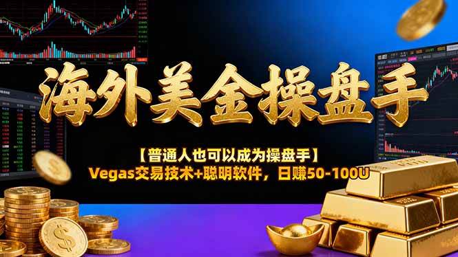 （17658期）海外美金操盘手技术【普通人操盘手手册】Vegas交易技术+聪明软件，日赚50-100U-鸿雁学习网