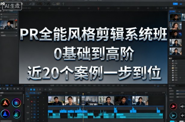 PR全能风格剪辑系统班，0基础到高阶，近20个案例一步到位-鸿雁学习网
