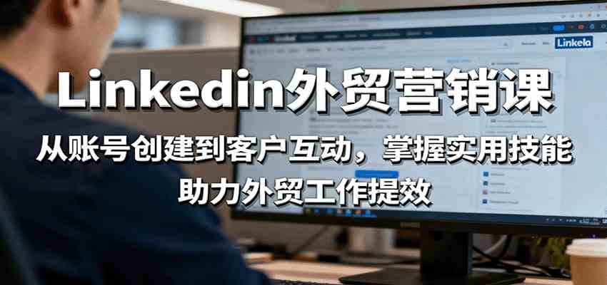 LinkedIn外贸营销课：从账号创建到客户互动，掌握实用技能，助力外贸工作提效-鸿雁学习网