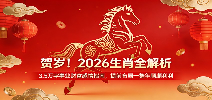 贺岁！2026生肖全解析，3.5万字事业财富感情指南，提前布局一整年顺顺利利-鸿雁学习网