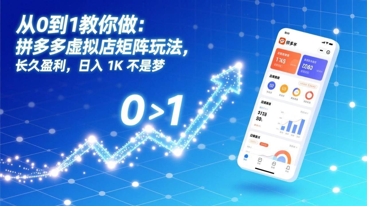 （17205期）从0到1教你做：拼多多虚拟店矩阵玩法，长久盈利，日入 1K 不是梦-鸿雁学习网