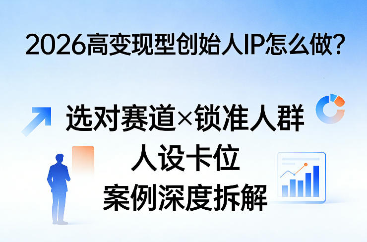 2026高变现型创始人IP怎么做？选对赛道×锁准人群×人设卡位×案例深度拆解-鸿雁学习网