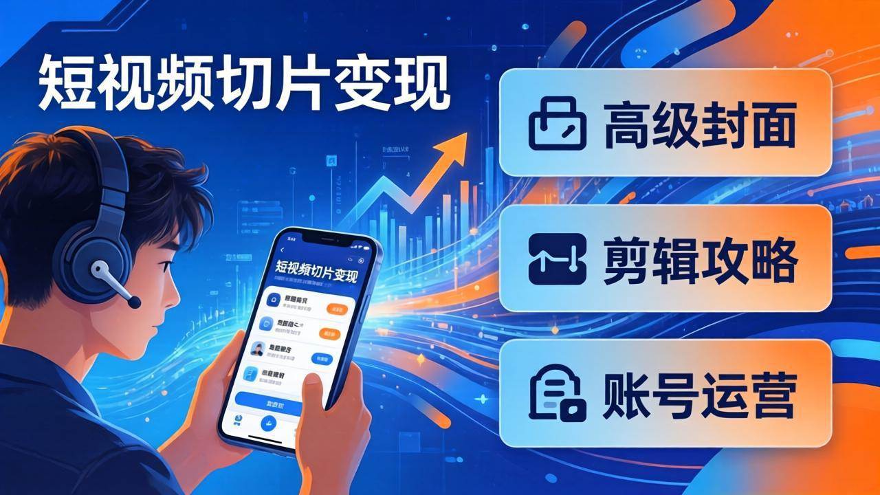 （17758期）短视频切片变现速成班2.0：高级封面+剪辑攻略+账号运营，0基础小白快速入局副业-鸿雁学习网