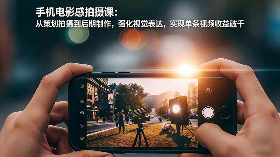 （17273期）手机电影感拍摄课：从策划拍摄到后期制作，强化视觉表达，实现单条视频收益破千-鸿雁学习网