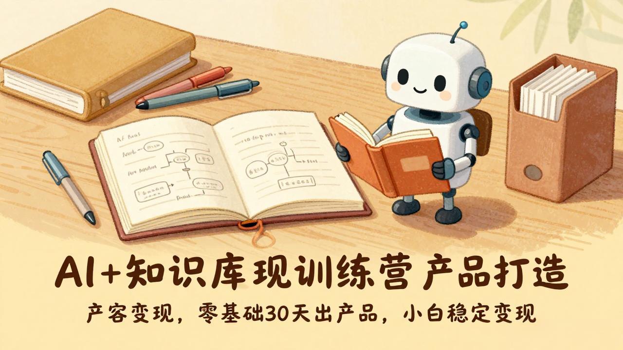 AI+知识库变现训练营，产品打造、内容创作、全平台变现，零基础30天出产品，小白稳定变现-鸿雁学习网