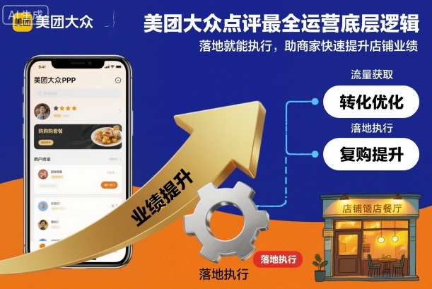 美团大众点评最全运营底层逻辑，落地就能执行，助商家快速提升店铺业绩-鸿雁学习网