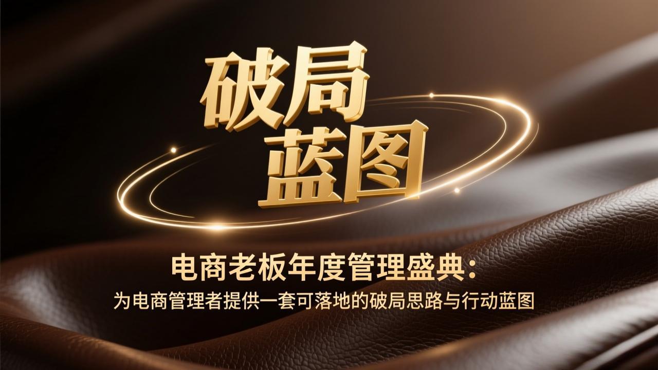 电商老板年度管理盛典:为电商管理者提供一套可落地的破局思路与行动蓝图 电商老板年度管理盛典:为电商管理者提供一套可落地的破局思路与行动蓝图