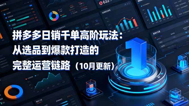 （16404期）拼多多日销千单高阶玩法：从选品到爆款打造的完整运营链路（10月更新）-鸿雁学习网