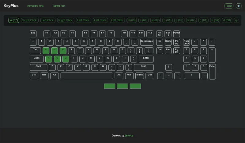 HTML键盘鼠标按键检测测试工具网页源码-鸿雁学习网