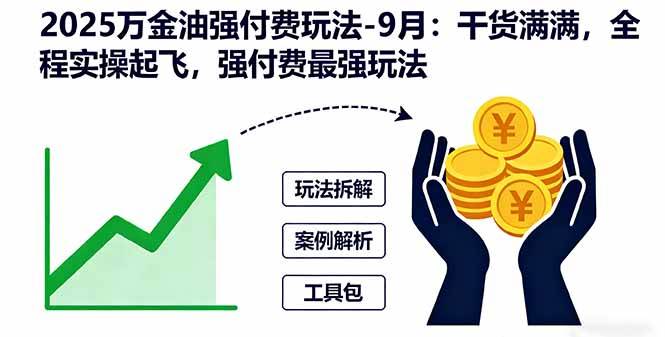 （16202期）2025万金油强付费玩法-9月：干货满满，全程实操起飞，强付费最强玩法-鸿雁学习网