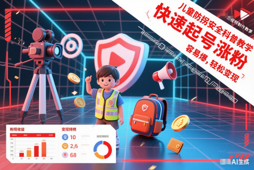儿童防拐安全科普知识视频制作教学,快速起号涨粉,容易爆,轻松变现 儿童防拐安全科普知识视频制作教学,快速起号涨粉,容易爆,轻松变现