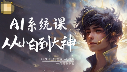 AI系统课程，从小白到大神系统学AI，AI声音-AI绘画-AI视频一门课全掌握-鸿雁学习网