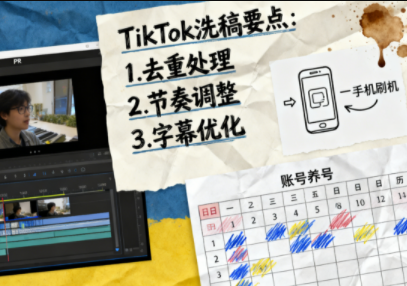 TikTok洗稿剪辑全流程课-鸿雁学习网