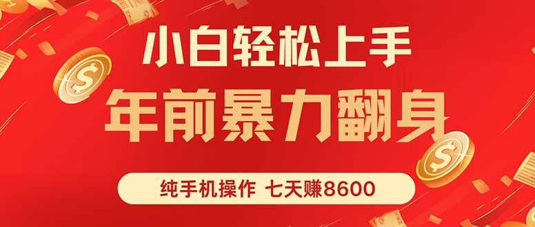 （16080期）七天狂赚8600，小白纯手机操作，日入1000+-鸿雁学习网