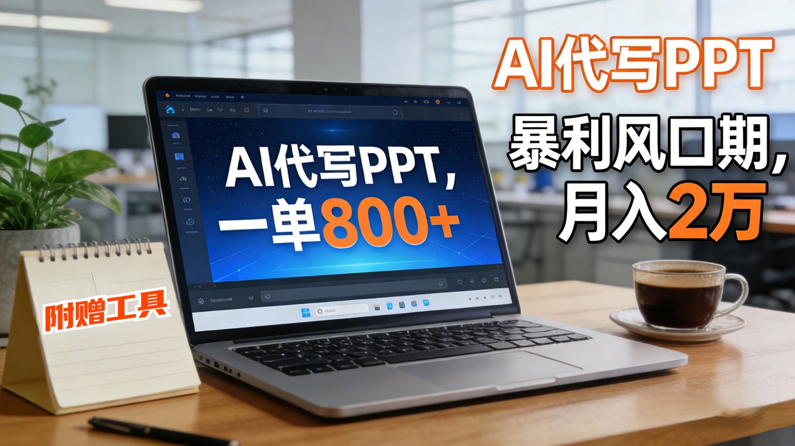 AI 代写做 PPT！一单狂赚 800+，风口期月入 2 万(工具 + 提示词直接送)-鸿雁学习网