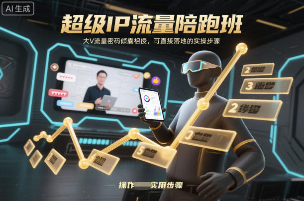 超级IP流量陪跑班,大V流量密码倾囊相授,可直接落地的实操步骤-鸿雁学习网