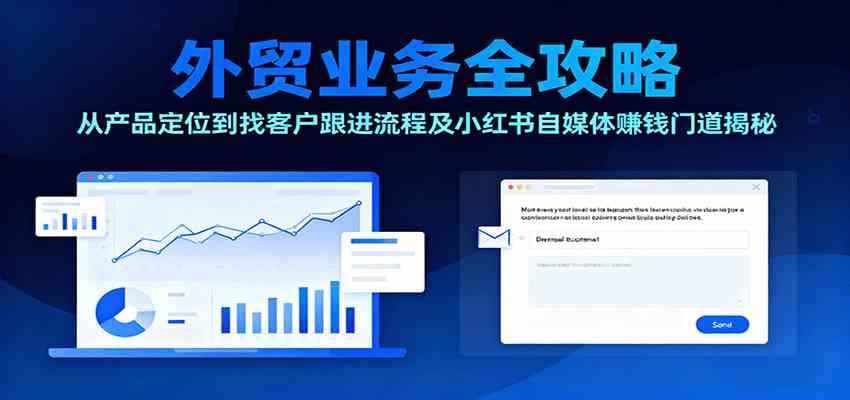 外贸业务全攻略：从产品定位到找客户跟进流程及小红书自媒体赚钱门道揭秘-鸿雁学习网