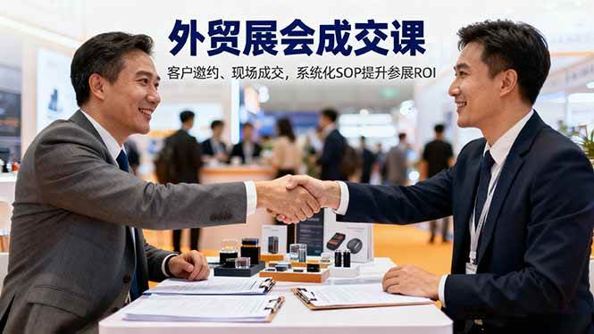 （16356期）外贸展会成交课，含目标制定、客户邀约、现场成交，系统化SOP提升参展ROI-鸿雁学习网