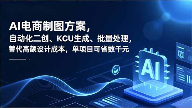 AI电商制图方案，自动化二创、SKU生成、批量处理，替代高额设计成本，单项目可省数千元-鸿雁学习网