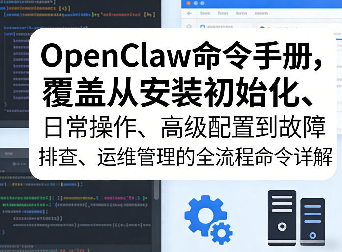 OpenClaw命令手册，覆盖从安装初始化、日常操作、高级配置到故障排查、运维管理的全流程命令详解-鸿雁学习网