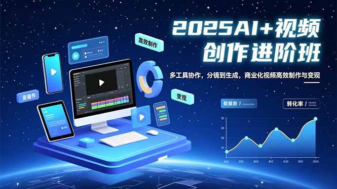 （16622期）AI+视频创作进阶班：多工具协作，分镜到生成，商业化视频高效制作与变现-鸿雁学习网