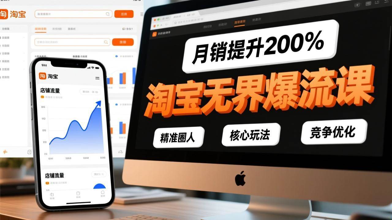 （17132期）淘宝无界爆流课，精准圈人、核心玩法、竞争优化，快速引爆店铺流量，月销提升200%-鸿雁学习网