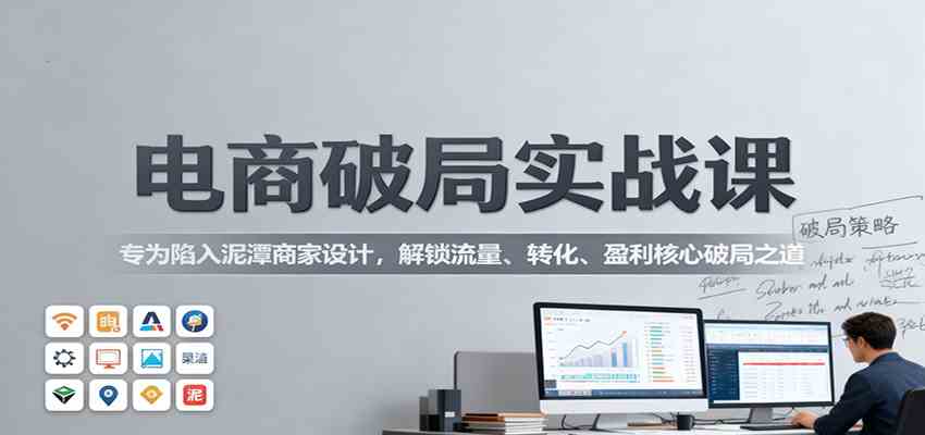 电商破局实战课：专为陷入泥潭商家设计，解锁流量、转化、盈利核心破局之道-鸿雁学习网