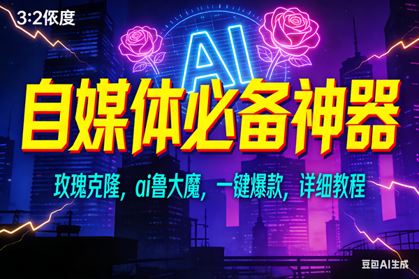 （17136期）玫瑰克隆神器，ai鲁大魔，自媒体必备工具，一键爆款神器，详细教程-鸿雁学习网