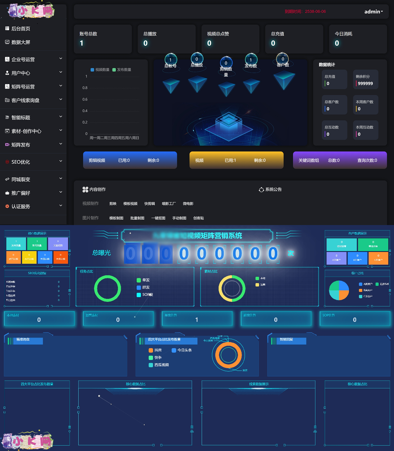 抖音矩阵云混剪系统 源码短视频矩阵营销系统V2.3.0（免授权版）-鸿雁学习网