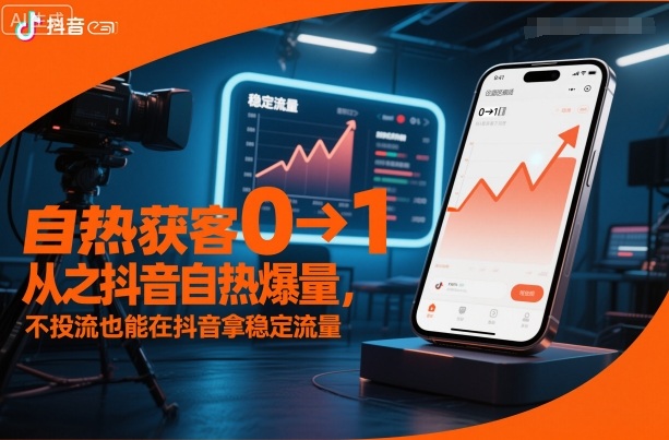 自热获客从0到1之抖音自热爆量，不投流也能在抖音拿稳定流量-鸿雁学习网