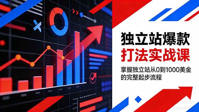 （17322期）独立站爆款打法实战课，掌握独立站从0到1000美金的完整起步流程-鸿雁学习网