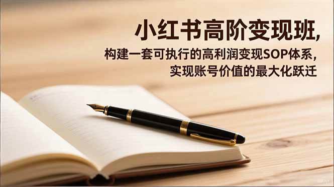 （16633期）小红书高阶变现班，构建一套可执行的高利润变现SOP体系，实现账号价值的最大化跃迁-鸿雁学习网